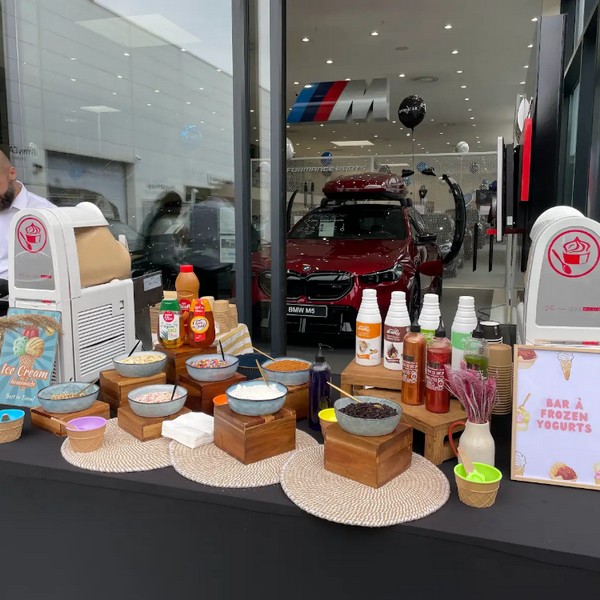 Frozen yogurt station catering Miami corporate event