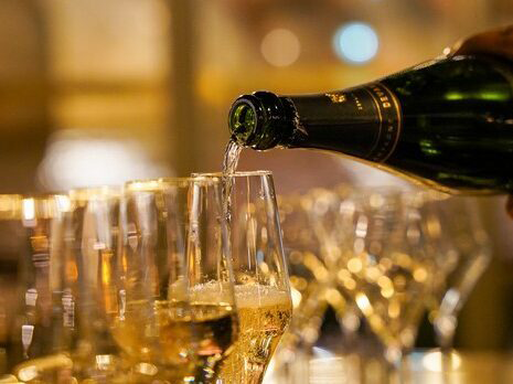 Champagne station by Taste Corner for elegant events in South Florida