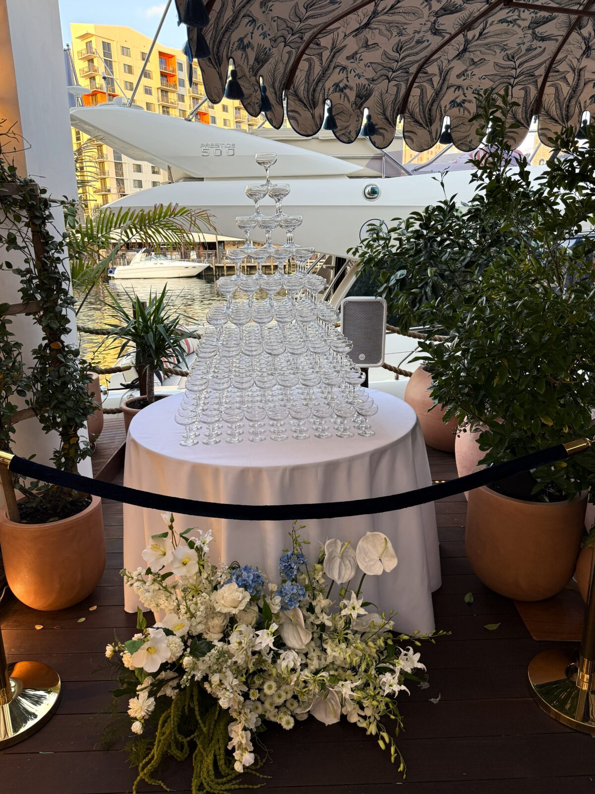 Wedding luxury champagne Tower
