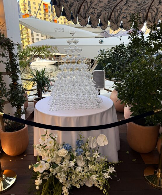 Wedding luxury champagne Tower