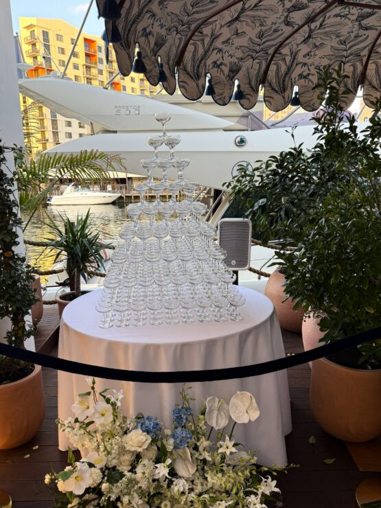 Wedding luxury champagne Tower