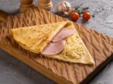 Salty crepe prepared at Taste Corner’s live station during an event